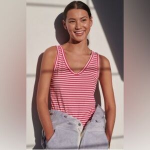T.LA Striped Scoop-Neck Tank